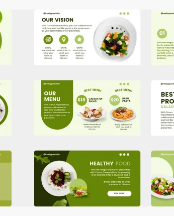 Fresh, Healthy Food Presentation PPT Template File
