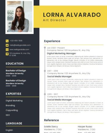 Professional Modern CV, Resume Template in Google Docs, Pdf
