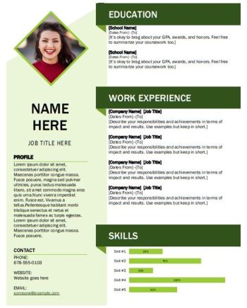 Resume, CV in Google Docs, Pdf, JPG Templates
